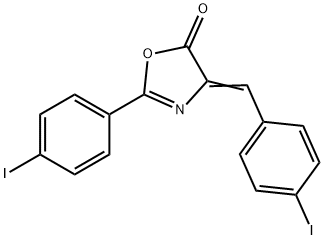 4-(4-iodobenzylidene)-2-(4-iodophenyl)-1,3-oxazol-5(4H)-one Struktur