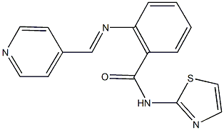 2-[(4-pyridinylmethylene)amino]-N-(1,3-thiazol-2-yl)benzamide Struktur