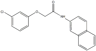 2-(3-chlorophenoxy)-N-(2-naphthyl)acetamide Struktur