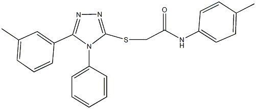 N-(4-methylphenyl)-2-{[5-(3-methylphenyl)-4-phenyl-4H-1,2,4-triazol-3-yl]sulfanyl}acetamide Struktur