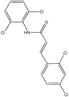 3-(2,4-dichlorophenyl)-N-(2,6-dichlorophenyl)acrylamide Struktur