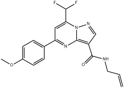 N-allyl-7-(difluoromethyl)-5-(4-methoxyphenyl)pyrazolo[1,5-a]pyrimidine-3-carboxamide Struktur