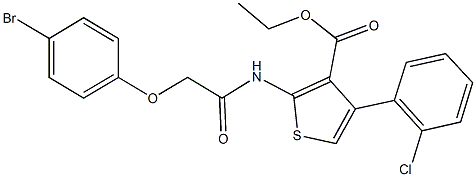 ethyl 2-{[(4-bromophenoxy)acetyl]amino}-4-(2-chlorophenyl)-3-thiophenecarboxylate Struktur