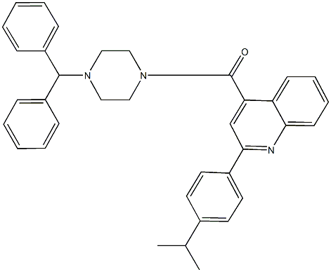 4-[(4-benzhydryl-1-piperazinyl)carbonyl]-2-(4-isopropylphenyl)quinoline Struktur