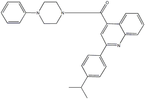 2-(4-isopropylphenyl)-4-[(4-phenyl-1-piperazinyl)carbonyl]quinoline Struktur