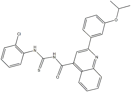 N-(2-chlorophenyl)-N'-{[2-(3-isopropoxyphenyl)-4-quinolinyl]carbonyl}thiourea Struktur