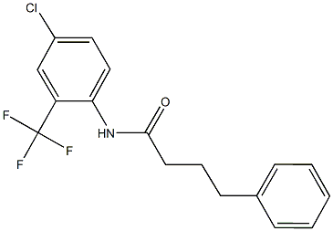 N-[4-chloro-2-(trifluoromethyl)phenyl]-4-phenylbutanamide Struktur