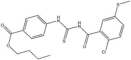 butyl 4-[({[2-chloro-5-(methylsulfanyl)benzoyl]amino}carbothioyl)amino]benzoate Struktur