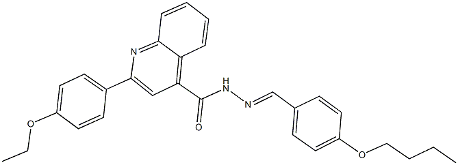 N'-(4-butoxybenzylidene)-2-(4-ethoxyphenyl)-4-quinolinecarbohydrazide Struktur