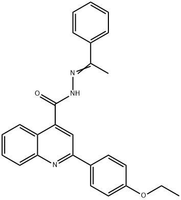 2-(4-ethoxyphenyl)-N'-(1-phenylethylidene)-4-quinolinecarbohydrazide Struktur