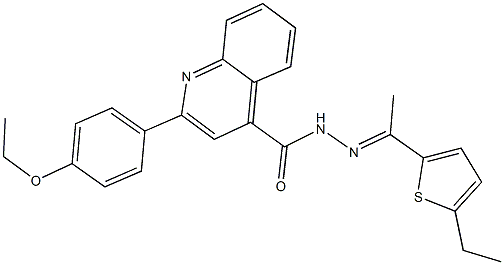 2-(4-ethoxyphenyl)-N'-[1-(5-ethyl-2-thienyl)ethylidene]-4-quinolinecarbohydrazide Struktur