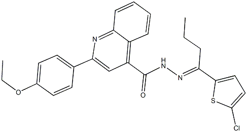 N'-[1-(5-chloro-2-thienyl)butylidene]-2-(4-ethoxyphenyl)-4-quinolinecarbohydrazide Struktur