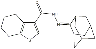 N'-tricyclo[3.3.1.1~3,7~]dec-2-ylidene-4,5,6,7-tetrahydro-1-benzothiophene-3-carbohydrazide Struktur