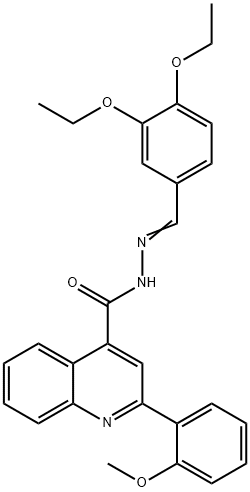 N'-(3,4-diethoxybenzylidene)-2-(2-methoxyphenyl)-4-quinolinecarbohydrazide Struktur