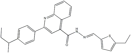 2-(4-sec-butylphenyl)-N'-[(5-ethyl-2-thienyl)methylene]-4-quinolinecarbohydrazide Struktur