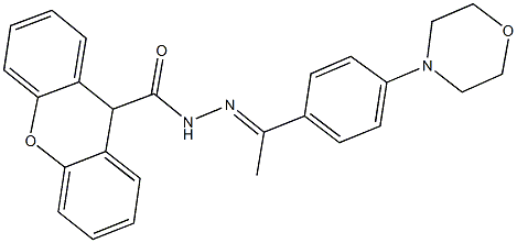 N'-{1-[4-(4-morpholinyl)phenyl]ethylidene}-9H-xanthene-9-carbohydrazide Struktur