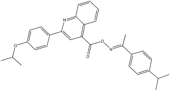 1-(4-isopropylphenyl)ethanone O-{[2-(4-isopropoxyphenyl)-4-quinolinyl]carbonyl}oxime Struktur