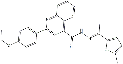 2-(4-ethoxyphenyl)-N'-[1-(5-methyl-2-furyl)ethylidene]-4-quinolinecarbohydrazide Struktur