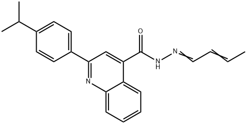 N'-(2-butenylidene)-2-(4-isopropylphenyl)-4-quinolinecarbohydrazide Struktur