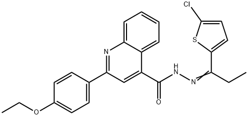 N'-[1-(5-chloro-2-thienyl)propylidene]-2-(4-ethoxyphenyl)-4-quinolinecarbohydrazide Struktur