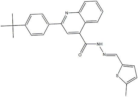 2-(4-tert-butylphenyl)-N'-[(5-methyl-2-thienyl)methylene]-4-quinolinecarbohydrazide Struktur