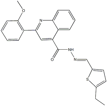 N'-[(5-ethyl-2-thienyl)methylene]-2-(2-methoxyphenyl)-4-quinolinecarbohydrazide Struktur