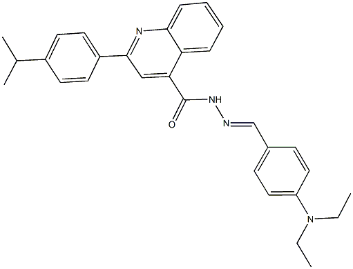 N'-[4-(diethylamino)benzylidene]-2-(4-isopropylphenyl)-4-quinolinecarbohydrazide Struktur