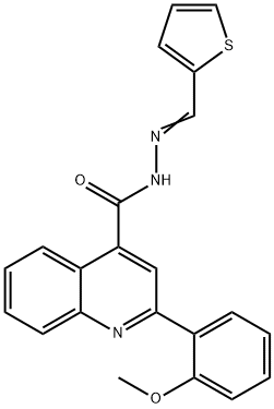 2-(2-methoxyphenyl)-N'-(2-thienylmethylene)-4-quinolinecarbohydrazide Struktur