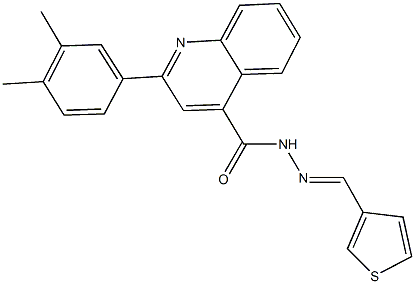 2-(3,4-dimethylphenyl)-N'-(3-thienylmethylene)-4-quinolinecarbohydrazide Struktur