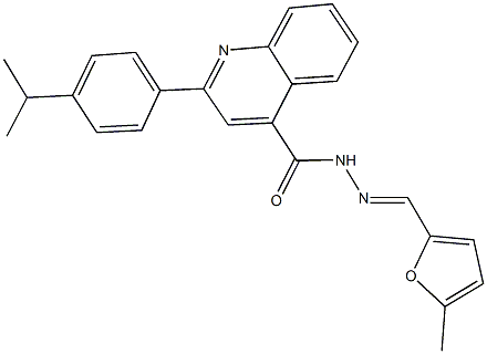 2-(4-isopropylphenyl)-N'-[(5-methyl-2-furyl)methylene]-4-quinolinecarbohydrazide Struktur