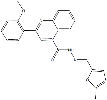 2-(2-methoxyphenyl)-N'-[(5-methyl-2-furyl)methylene]-4-quinolinecarbohydrazide Struktur