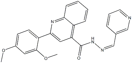 2-(2,4-dimethoxyphenyl)-N'-(3-pyridinylmethylene)-4-quinolinecarbohydrazide Struktur