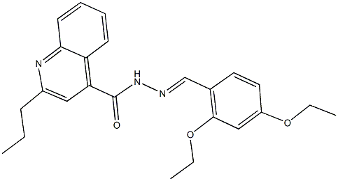 N'-(2,4-diethoxybenzylidene)-2-propyl-4-quinolinecarbohydrazide Struktur