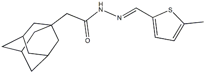 2-(1-adamantyl)-N'-[(5-methyl-2-thienyl)methylene]acetohydrazide Struktur