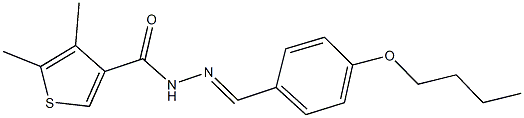 N'-(4-butoxybenzylidene)-4,5-dimethyl-3-thiophenecarbohydrazide Struktur