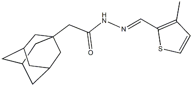 2-(1-adamantyl)-N'-[(3-methyl-2-thienyl)methylene]acetohydrazide Struktur