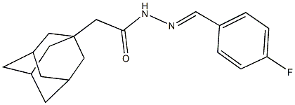 2-(1-adamantyl)-N'-(4-fluorobenzylidene)acetohydrazide Struktur