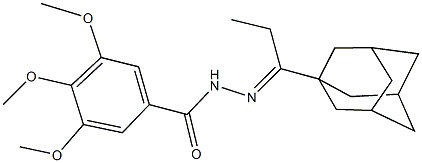 N'-[1-(1-adamantyl)propylidene]-3,4,5-trimethoxybenzohydrazide Struktur