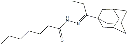 N'-[1-(1-adamantyl)propylidene]heptanohydrazide Struktur