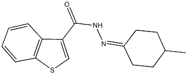 N'-(4-methylcyclohexylidene)-1-benzothiophene-3-carbohydrazide Struktur