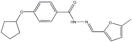 4-(cyclopentyloxy)-N'-[(5-methyl-2-furyl)methylene]benzohydrazide Struktur