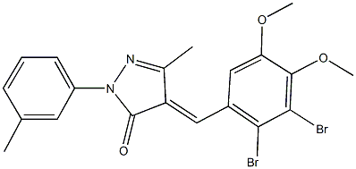 4-(2,3-dibromo-4,5-dimethoxybenzylidene)-5-methyl-2-(3-methylphenyl)-2,4-dihydro-3H-pyrazol-3-one Struktur