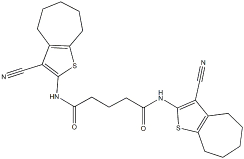 N~1~,N~5~-bis(3-cyano-5,6,7,8-tetrahydro-4H-cyclohepta[b]thien-2-yl)pentanediamide Struktur