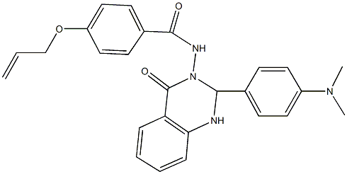 4-(allyloxy)-N-(2-[4-(dimethylamino)phenyl]-4-oxo-1,4-dihydro-3(2H)-quinazolinyl)benzamide Struktur