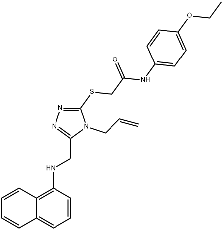 2-({4-allyl-5-[(1-naphthylamino)methyl]-4H-1,2,4-triazol-3-yl}sulfanyl)-N-(4-ethoxyphenyl)acetamide Struktur