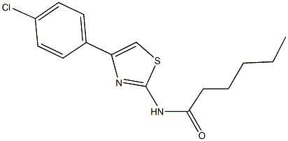 N-[4-(4-chlorophenyl)-1,3-thiazol-2-yl]hexanamide Struktur