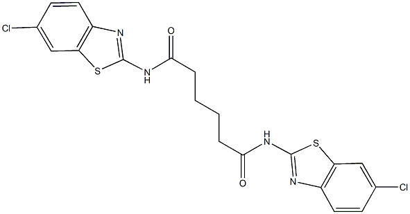 N~1~,N~6~-bis(6-chloro-1,3-benzothiazol-2-yl)hexanediamide Struktur