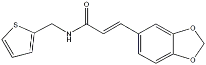 3-(1,3-benzodioxol-5-yl)-N-(2-thienylmethyl)acrylamide Struktur