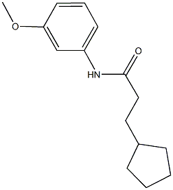 3-cyclopentyl-N-(3-methoxyphenyl)propanamide Struktur