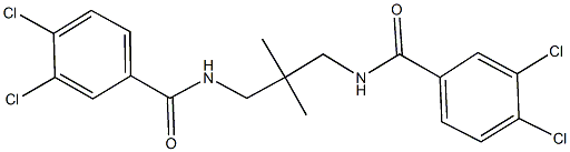 3,4-dichloro-N-{3-[(3,4-dichlorobenzoyl)amino]-2,2-dimethylpropyl}benzamide Struktur